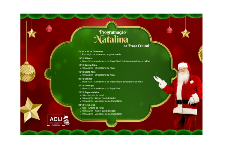 Notícia: Programação Natalina na Praça Central de Jaguariúna